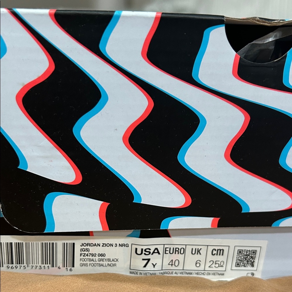 Jordan Zion 3 NRG with Red, Blue, and Black Accents